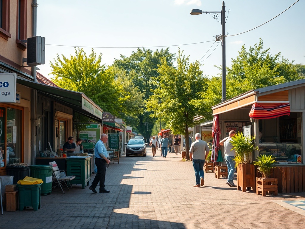 Wizualizacja projektu zielono-niebieskiej rewolucji w Dębicy - nowa infrastruktura ekologiczna i przestrzenie publiczne